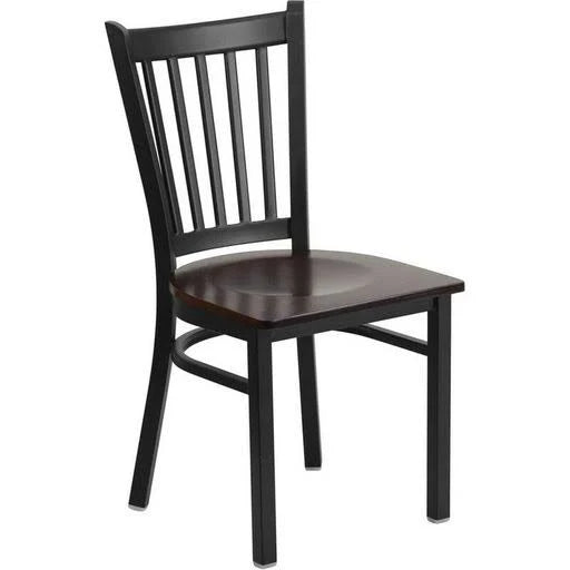 Black Vertical Back Metal Restaurant Chair G6085