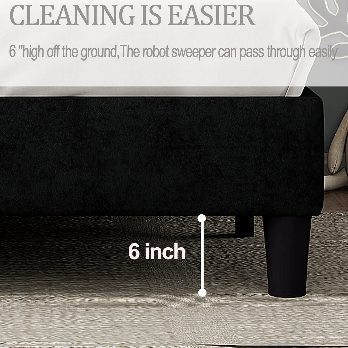 King Size Dark Gray Bed Frame L198