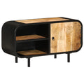 Mango Wood TV Stand with 2 Storage Shelves S9040