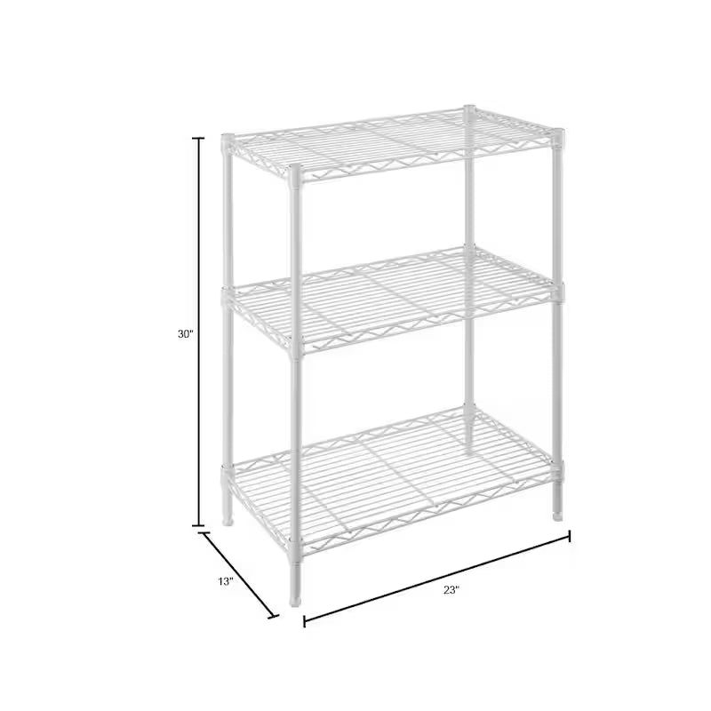 Ivory 3-Tier Metal Wire Shelving Unit B788