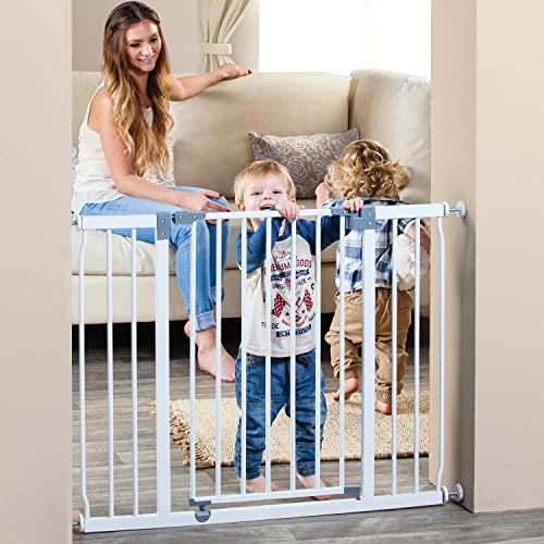 White Extra-Wide Baby Safety Gate X532719