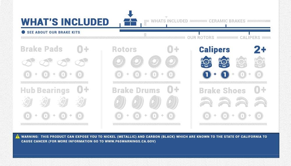 Semi-Loaded Front Caliper Pair + Hardware Kit [Left & Right] O807