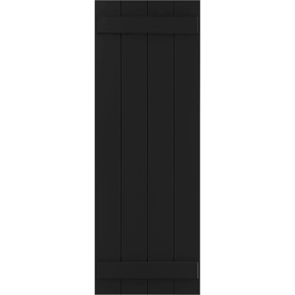 Black Composite Board-n-Batten Shutters (Per Pair) G789078