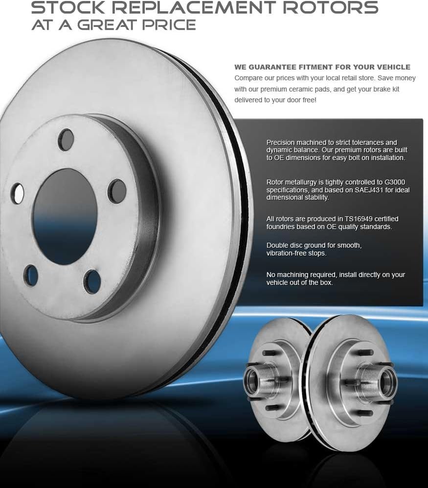 8 Lug Front and Rear Rotors for Dodge Ram 3500 Q921