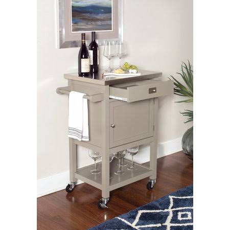 Gray Stainless Steel Top Apartment Cart X66253