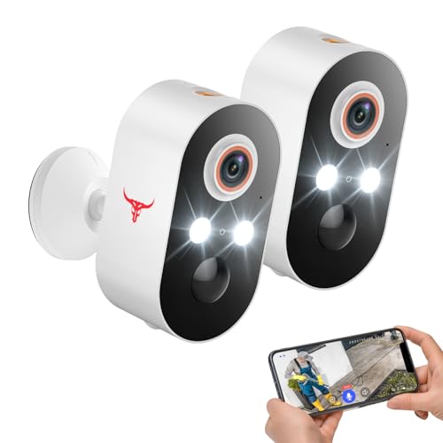 2 Pack 1080p Wireless Security Camera with Color Night Vision V5654