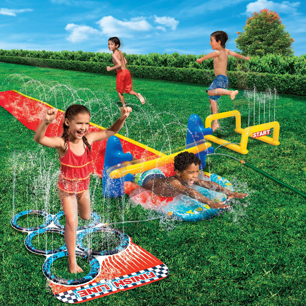 2-in-1 Obstacle Course Water Slide W44866