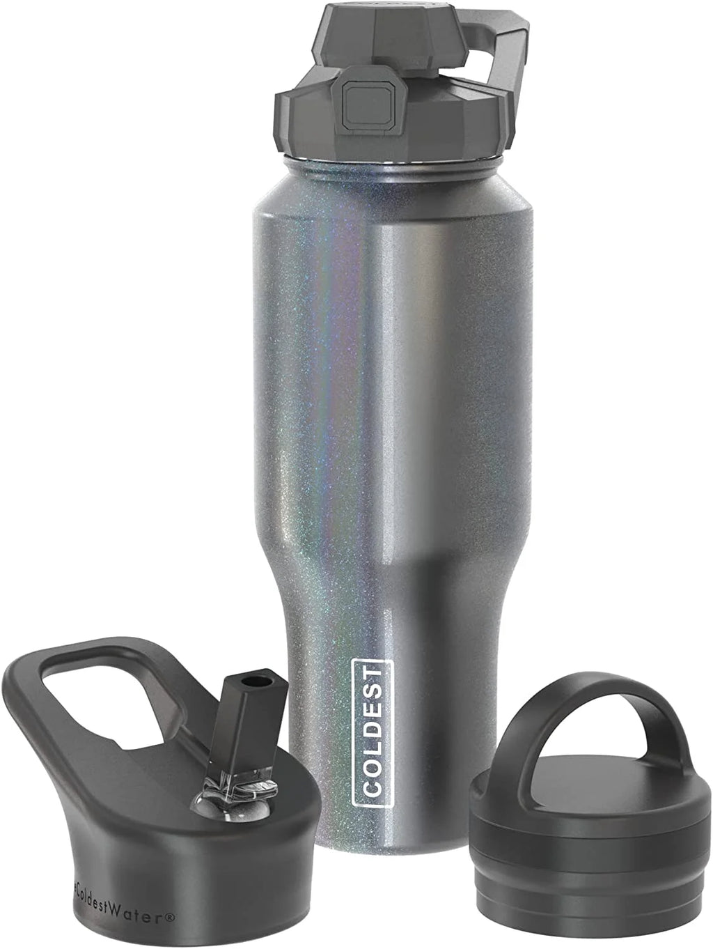 36 oz Insulated Metal Water Bottle with 3 Lids A331