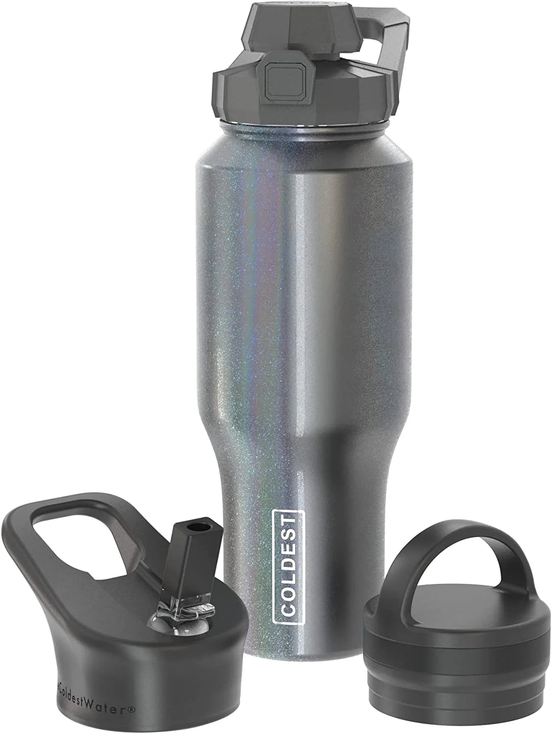 36 oz Insulated Metal Water Bottle with 3 Lids A331