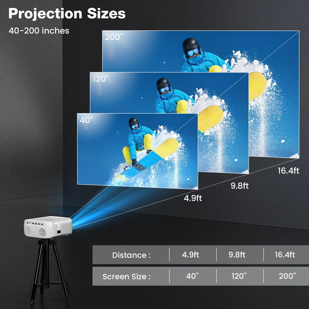 Portable Mini Projector with Wifi Bluetooth Speaker F52637