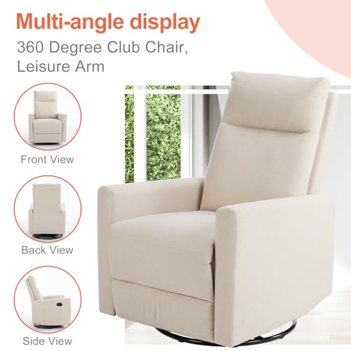Light Grey Massage Recliner Chair with Lumbar Support S1757