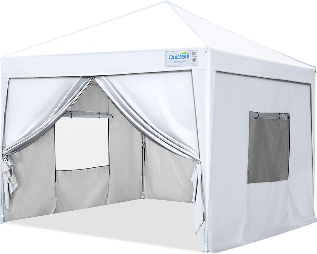 8x8 Pop up Canopy Tent with Sidewalls and Mesh Windows N7134