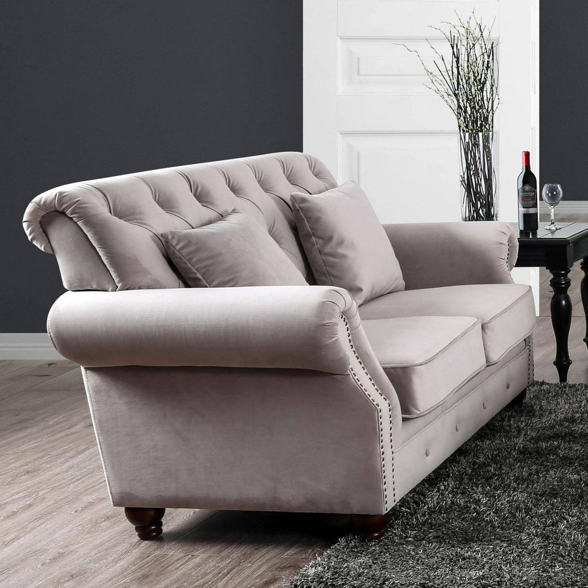 Beige Loveseat C195525