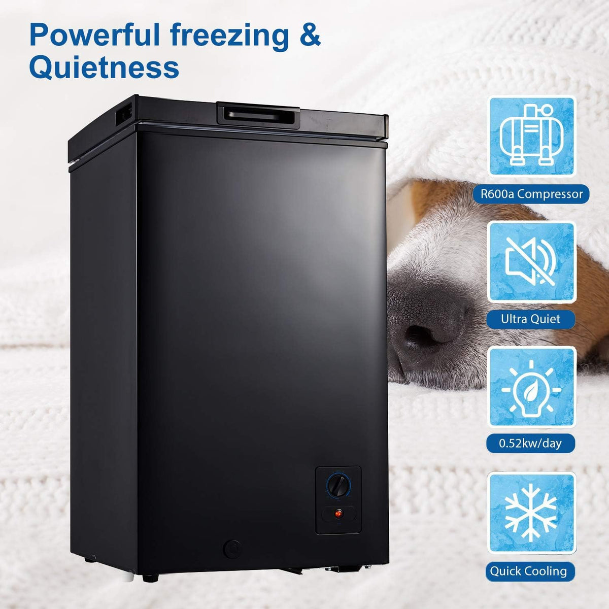 3.5 Cu.ft Chest Freezer Black S9372