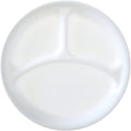 White 10.25" Divided Dinner Plate Set Of 12 G3179