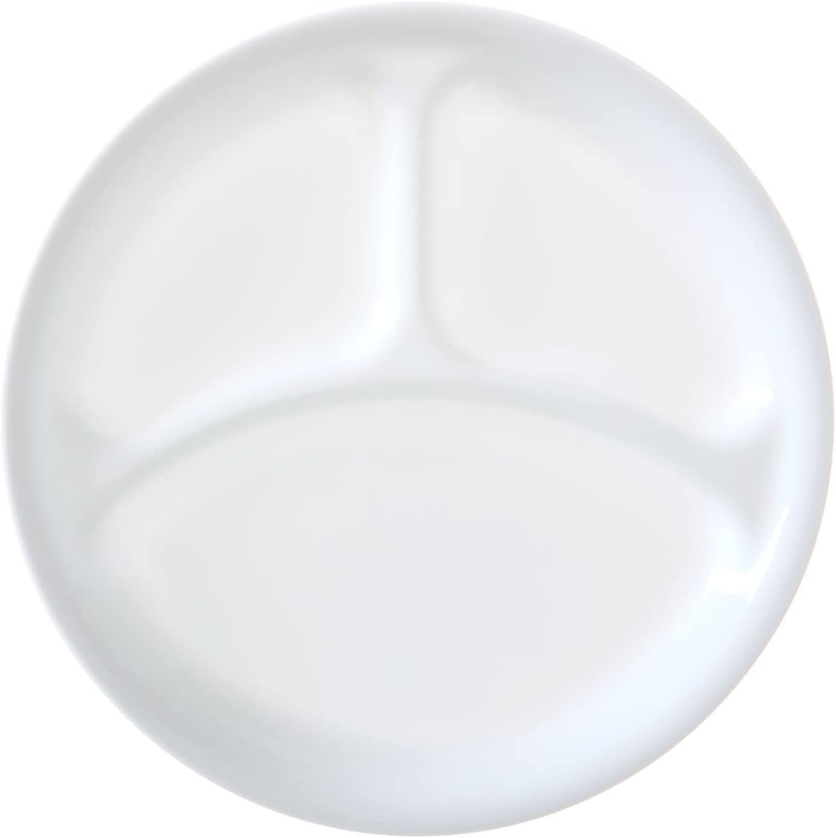 White 10.25" Divided Dinner Plate Set Of 12 G3179