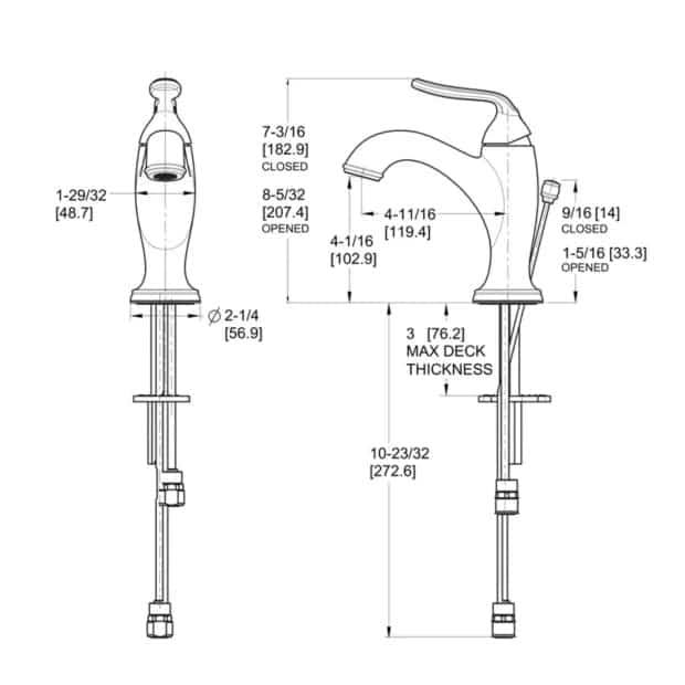 Single-Handle Bathroom Faucet in Tuscan Bronze U935