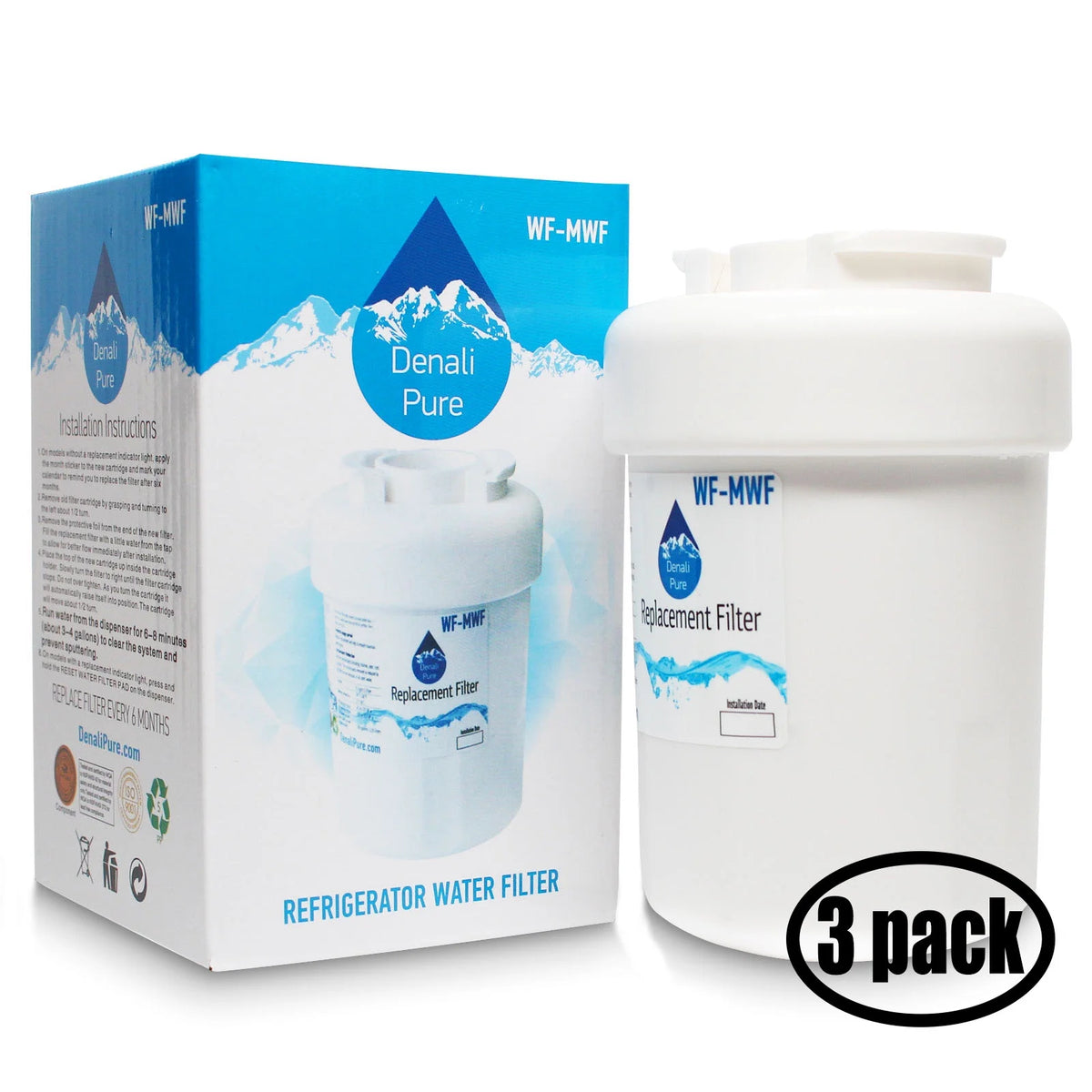 3-Pack Replacement Refrigerator Water Filter Cartridge S5772