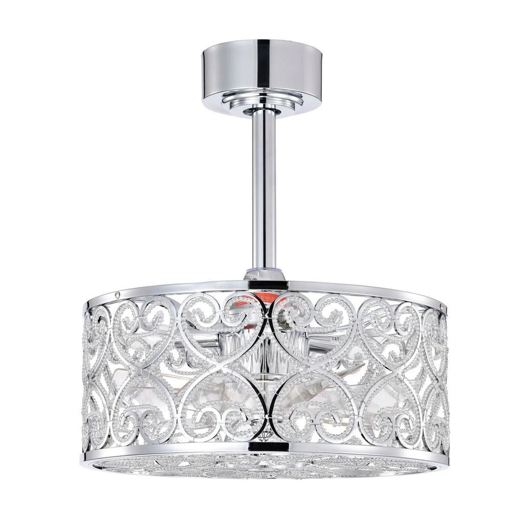 16 Inch Chrome Polish Crystal Fandelier M682910