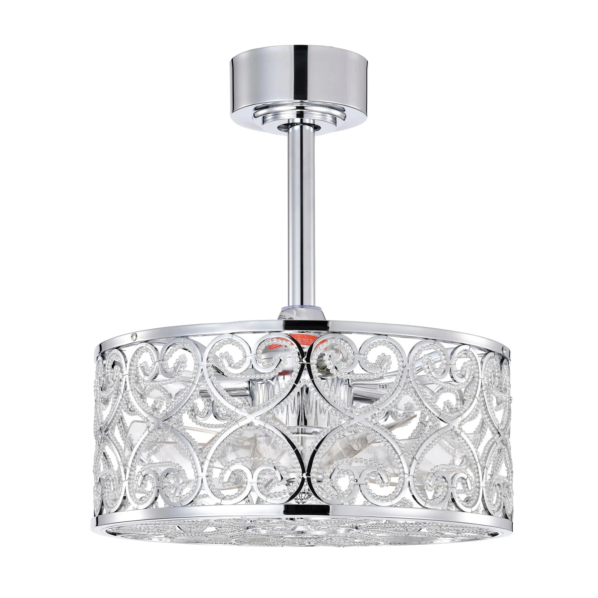 16 Inch Chrome Polish Crystal Fandelier M682910