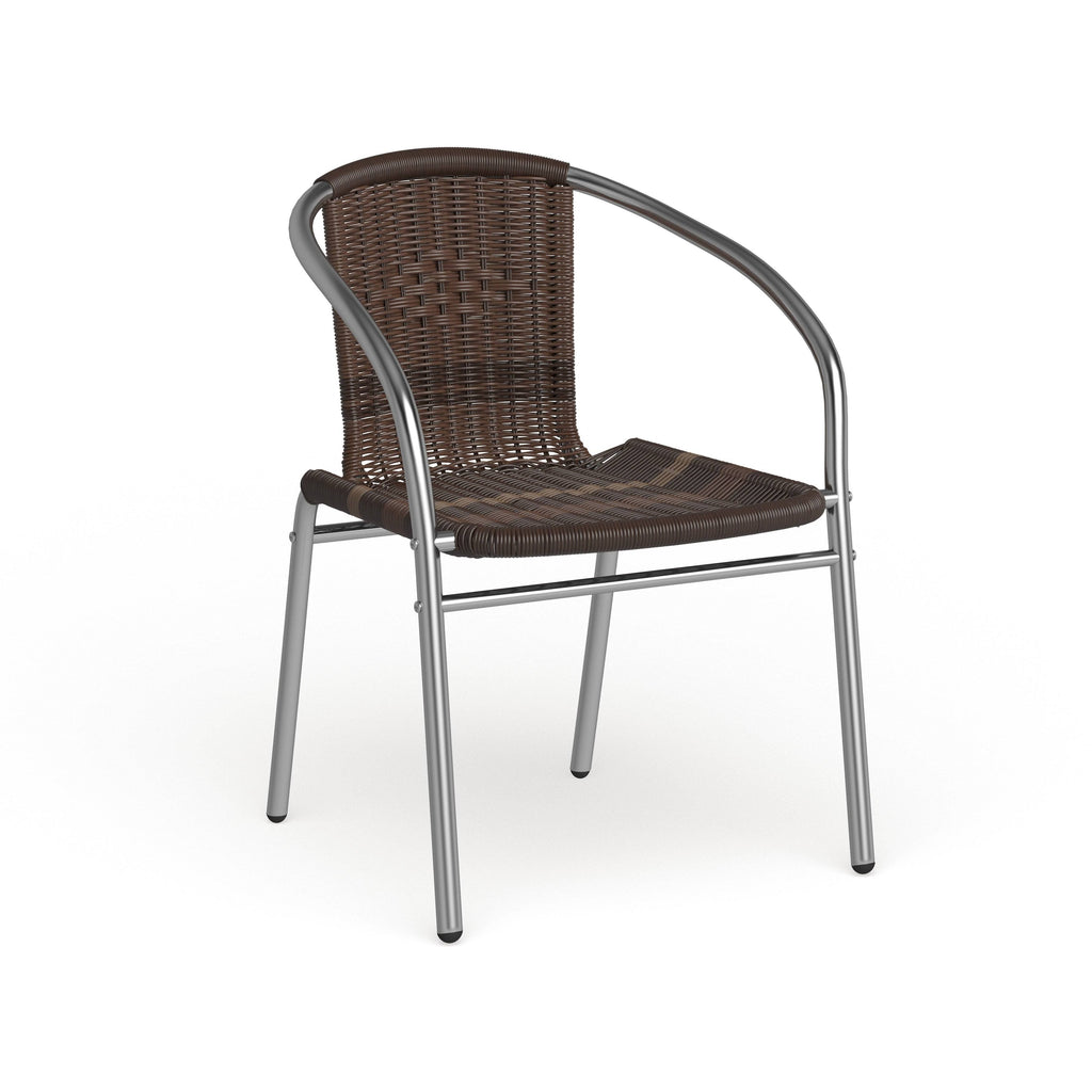 Aluminum and Rattan Stack Chair T6373