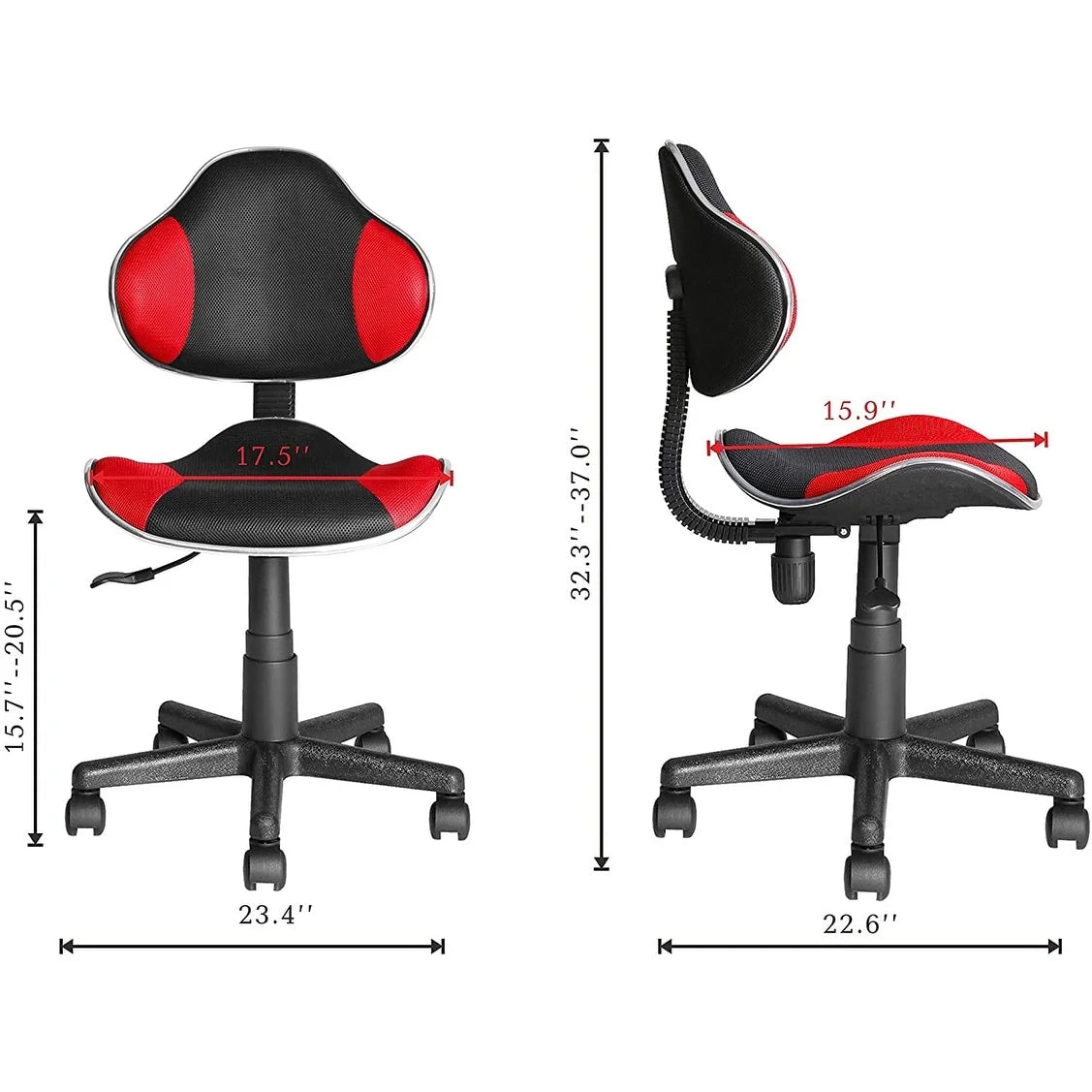 Black Blue Ergonomic Mesh Office Chair N367350