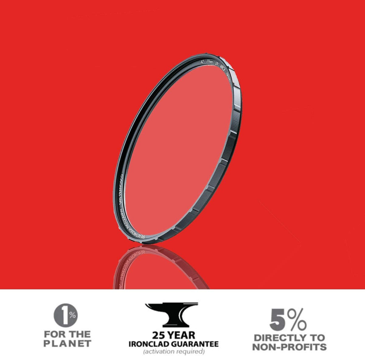 52mm X2 UV Filter for Camera Lenses with Lens Cloth, Pack of 2 W7621