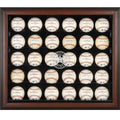 Brown Framed 30-Ball Display Case L709