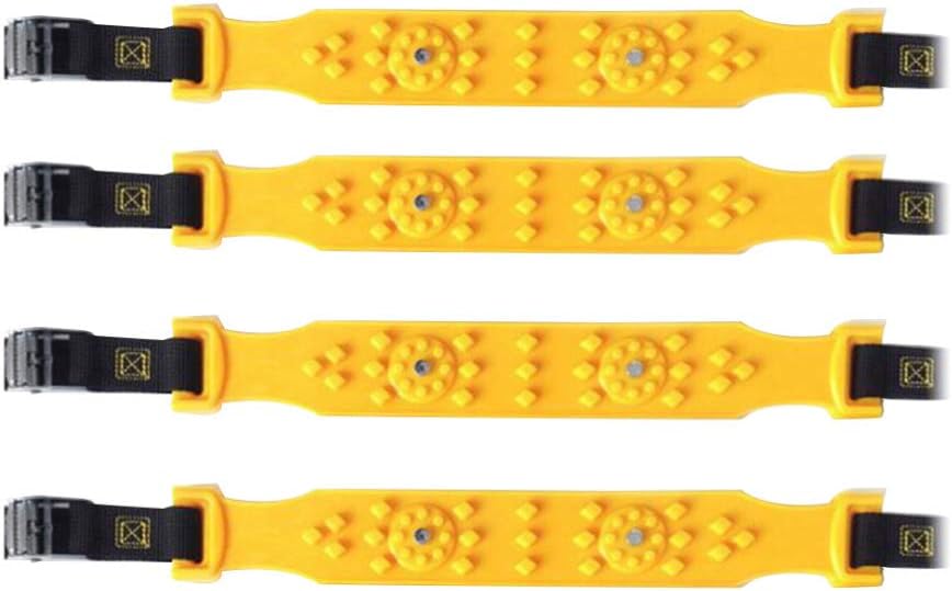 10Pcs Car Snow Chains Yellow Pack of 2 Q6069