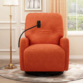 Orange 270 Degree Swivel Electric Recliner Sofa Y4363