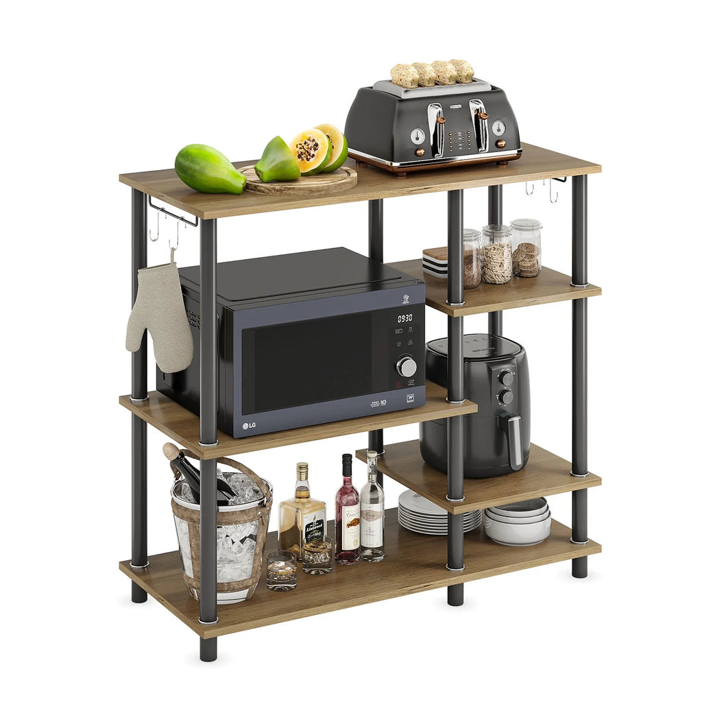 5 Tier Oak Baker's Rack B41421