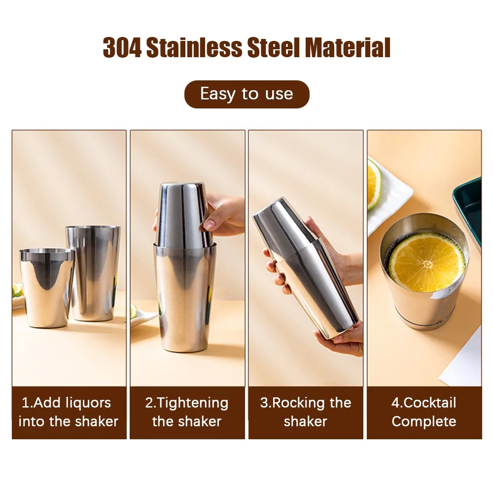 14 Pc Bartender Kit Cocktail Shaker Set D4816