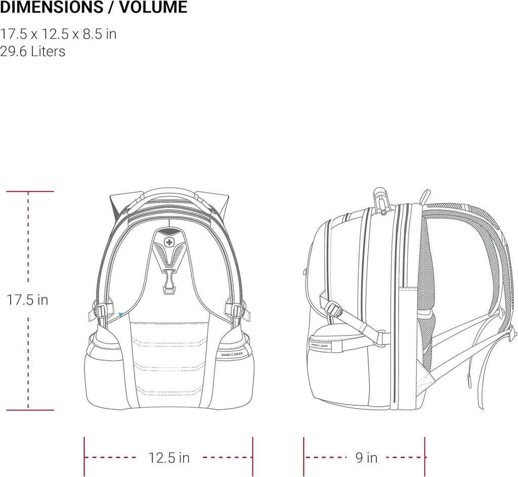 Black 17.5-Inch Laptop Backpack Z43773