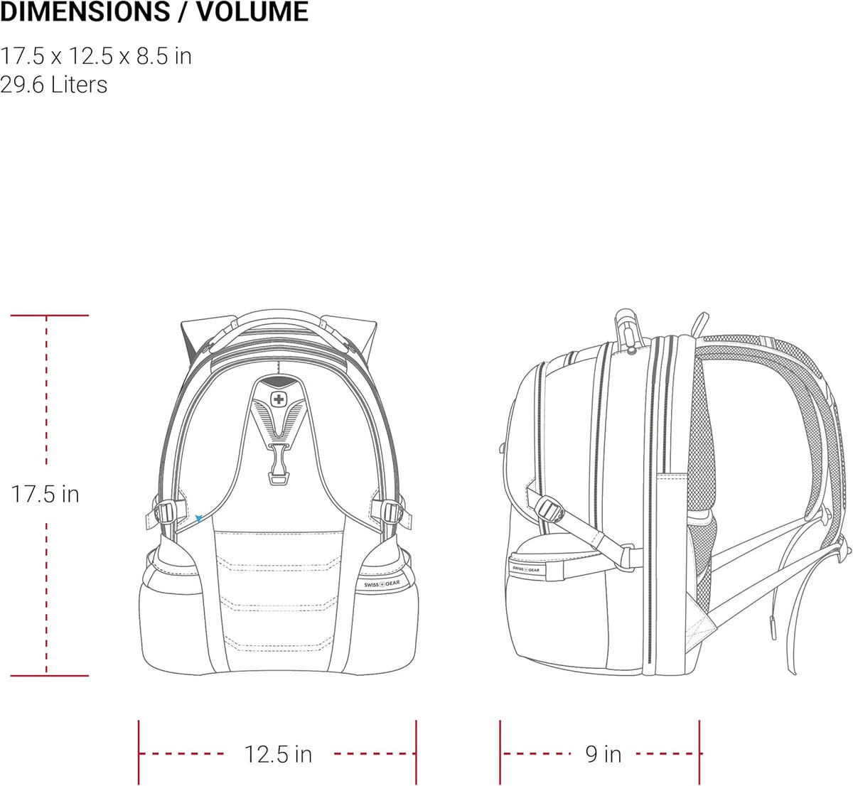 Black 17.5-Inch Laptop Backpack Z43773