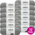12 Pack Gray Heather Yarn Y357
