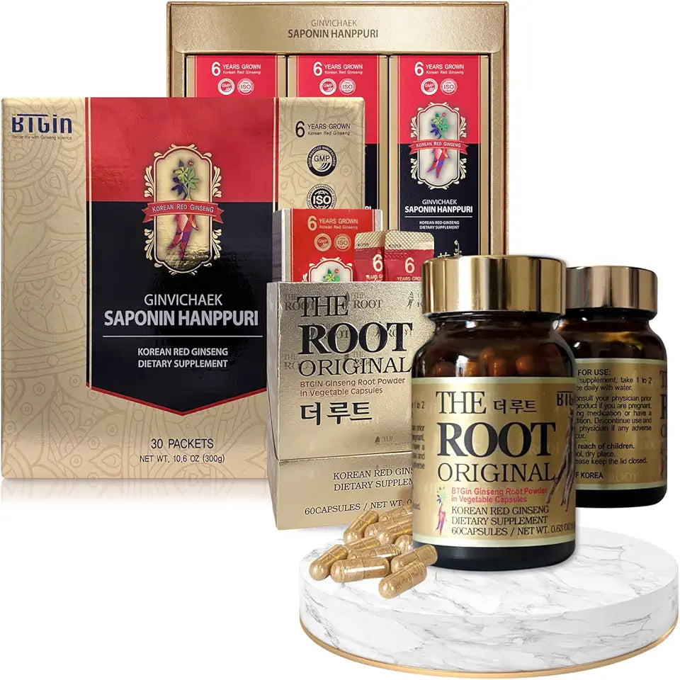 Korean Red Ginseng Extract 3000mg and Capsules Bundle R4906