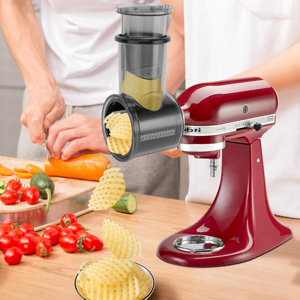 Slicer Shredder Attachment for KitchenAid Stand Mixer with 5 Blades L13316