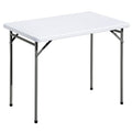 White 3ft Rectangular Plastic Folding Table N301013