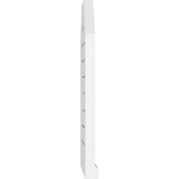 40x22W x 30x22H Octagonal Top Surface Mount PVC Gable Vent with Brickmoul R9454
