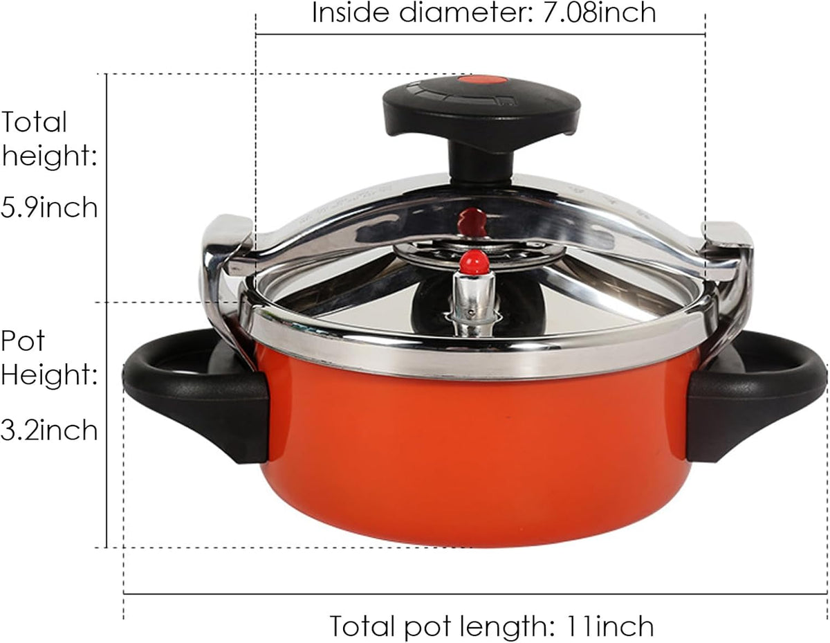2L/2.1Quart Stainless Steel Mini Pressure Cooker D364807