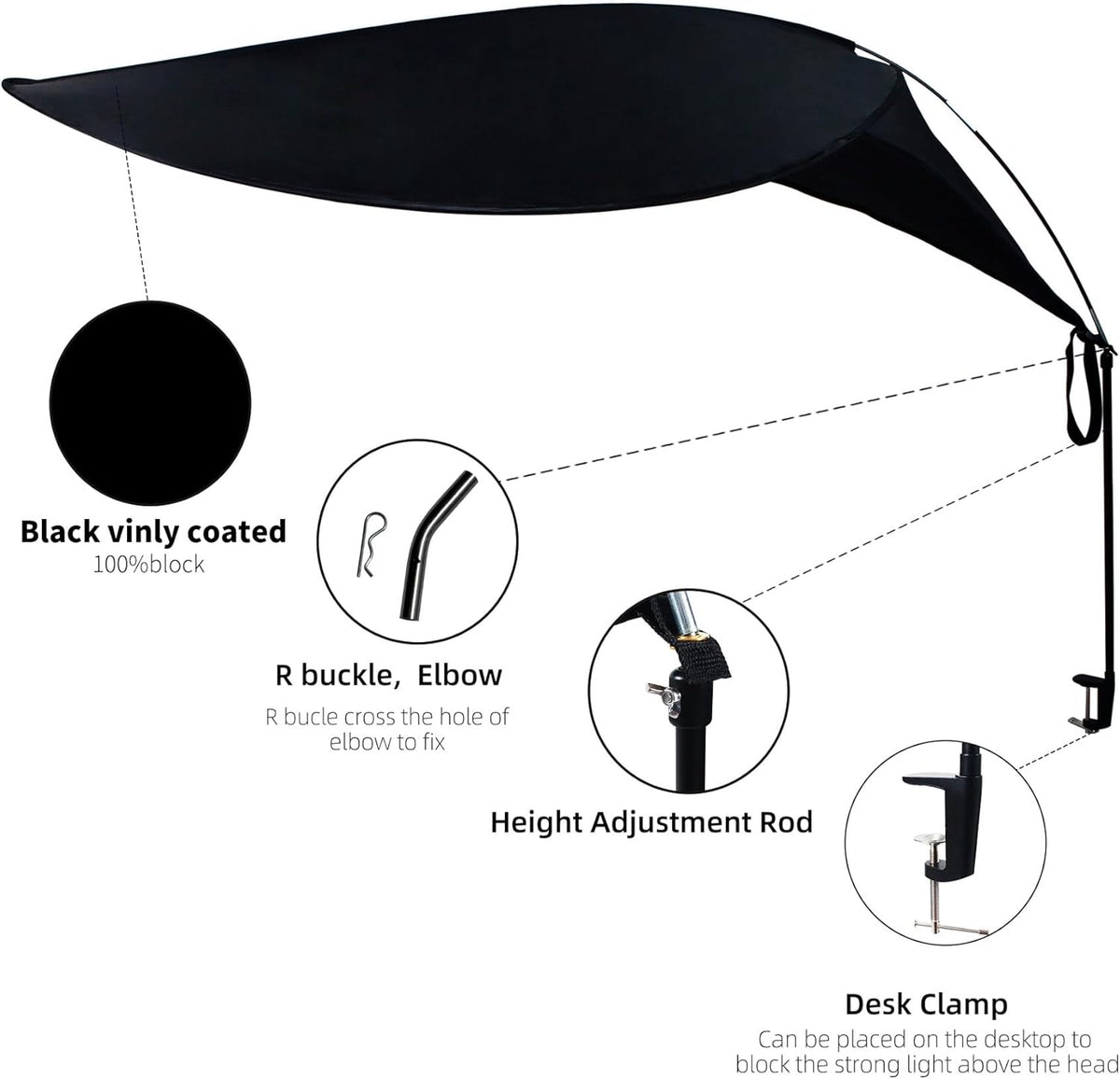 47" Diam Round Office Light Cover and Desk Shade K870824