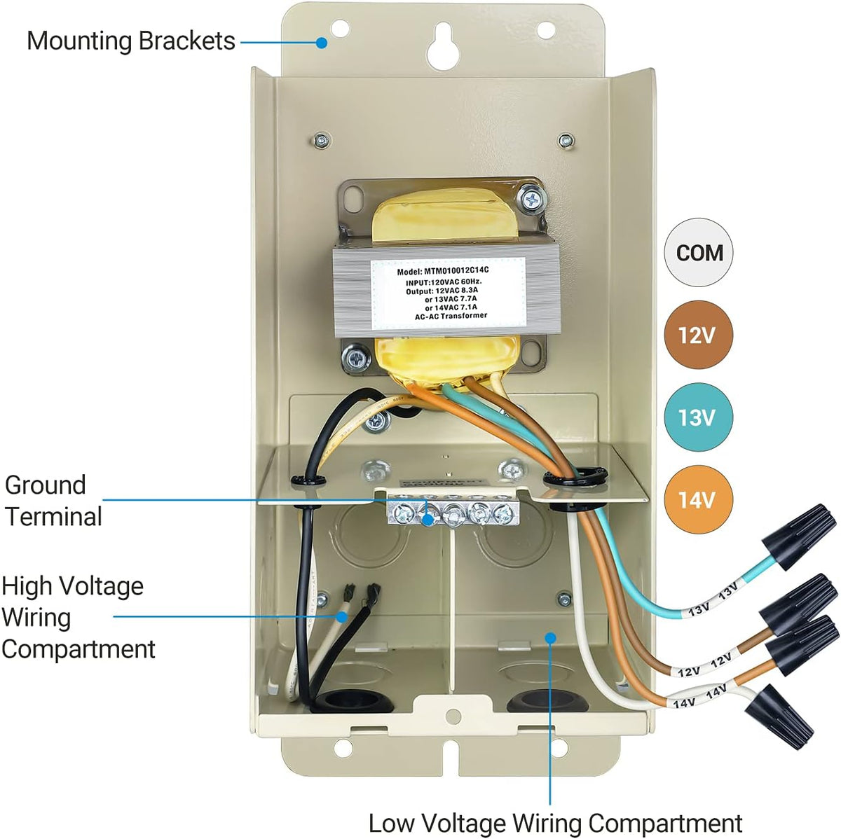 100W Multi-tap Low Voltage Pool Light Transformer X42652