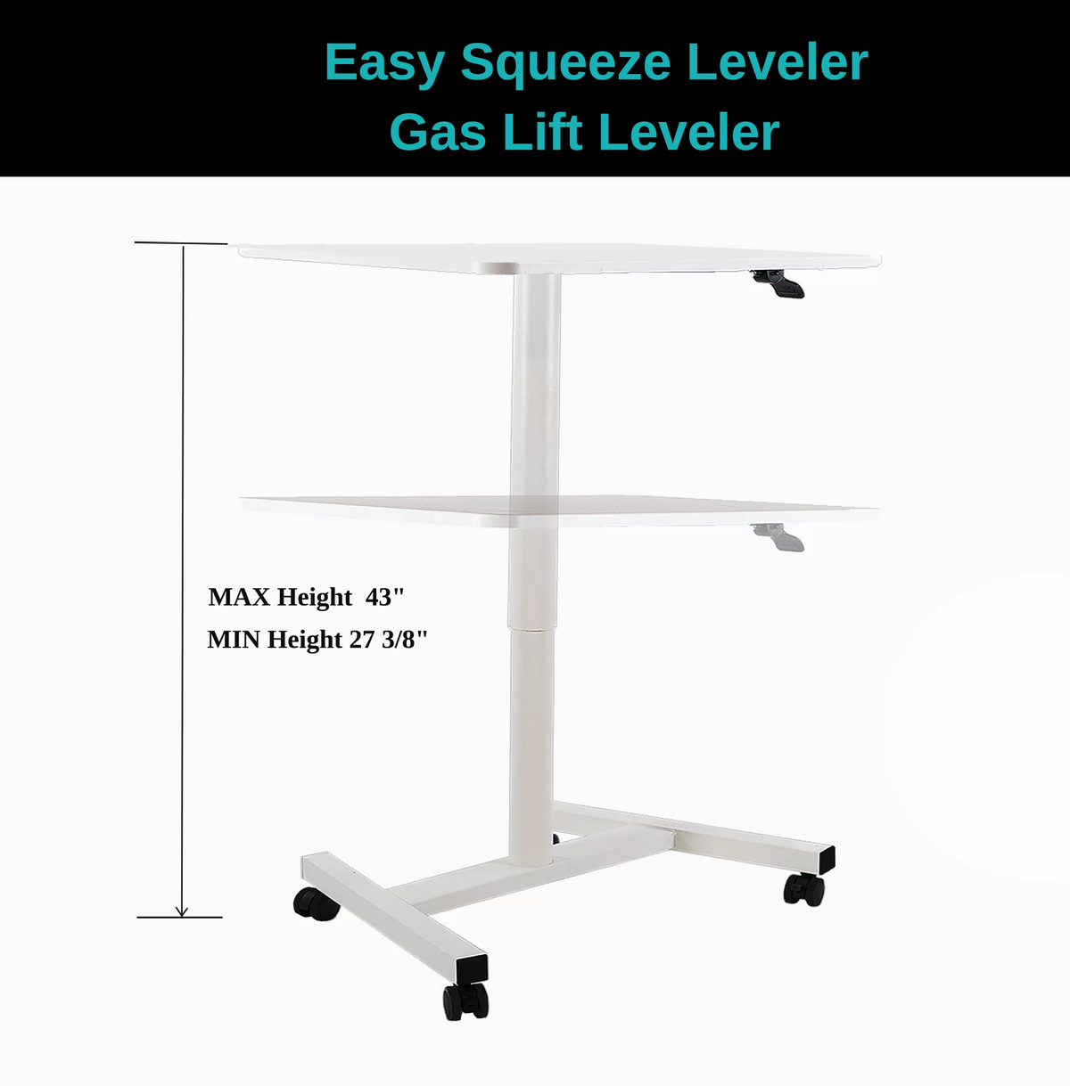 White Adjustable Laptop Desk N202