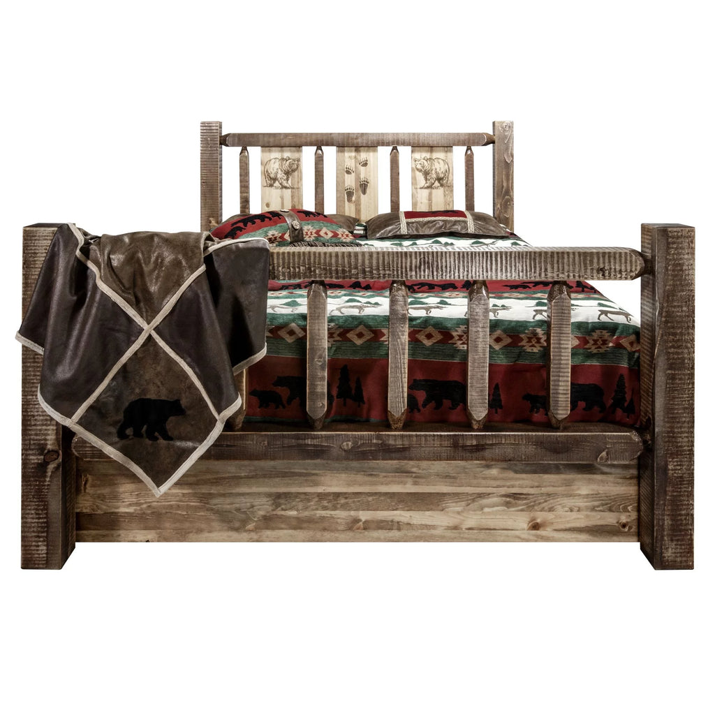 Brown Wood Twin Storage Bed U499