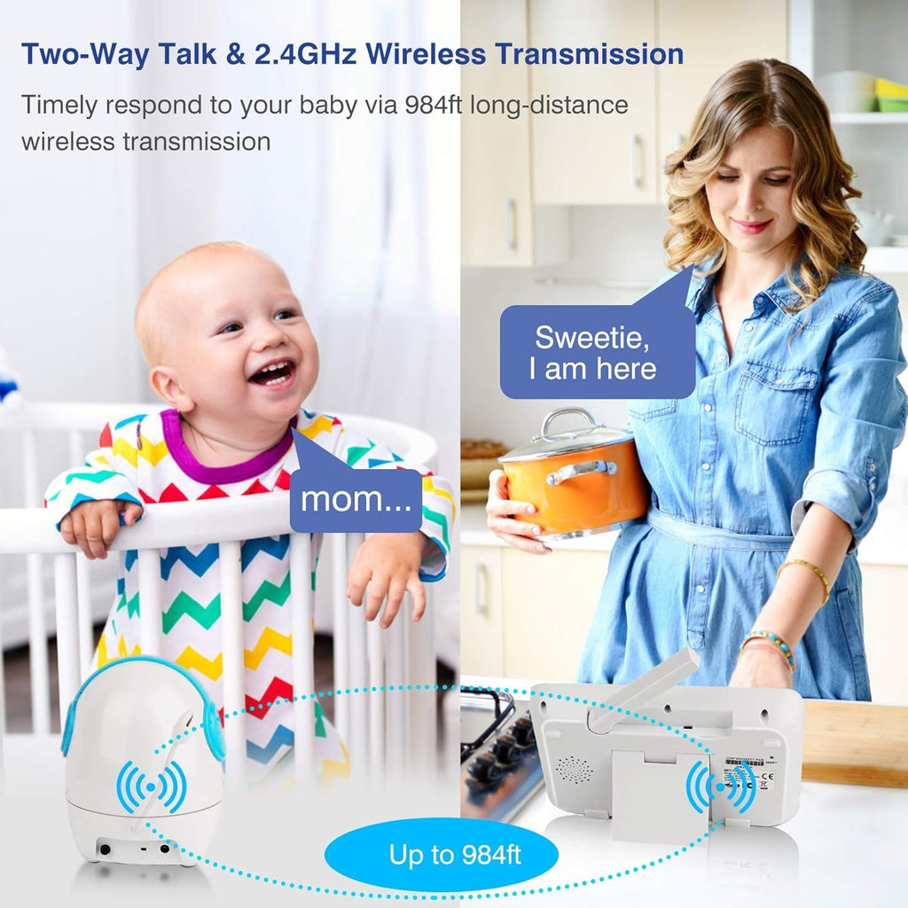 5 720P Baby Monitor with Camera and Audio Night Vision K362221