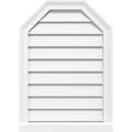 40x22W x 30x22H Octagonal Top Surface Mount PVC Gable Vent with Brickmoul R9454