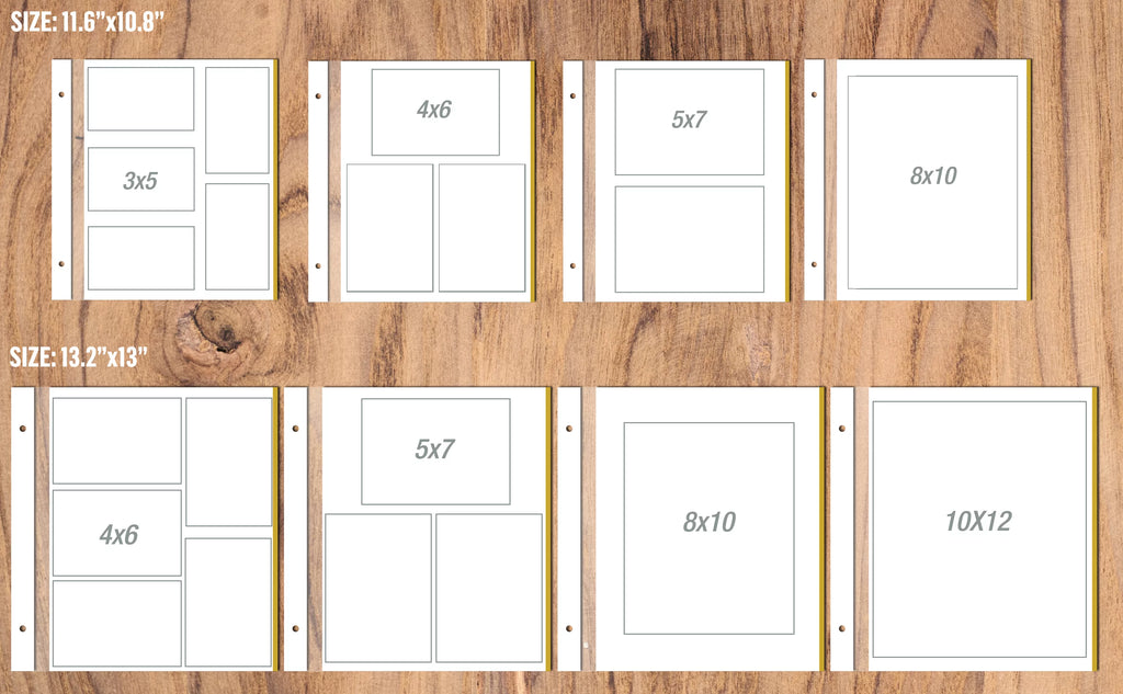 Self Adhesive Photo Album Leather Cover Holds 3X5 4X6 5X7 6X8 8X10 10x12 Photos I833240