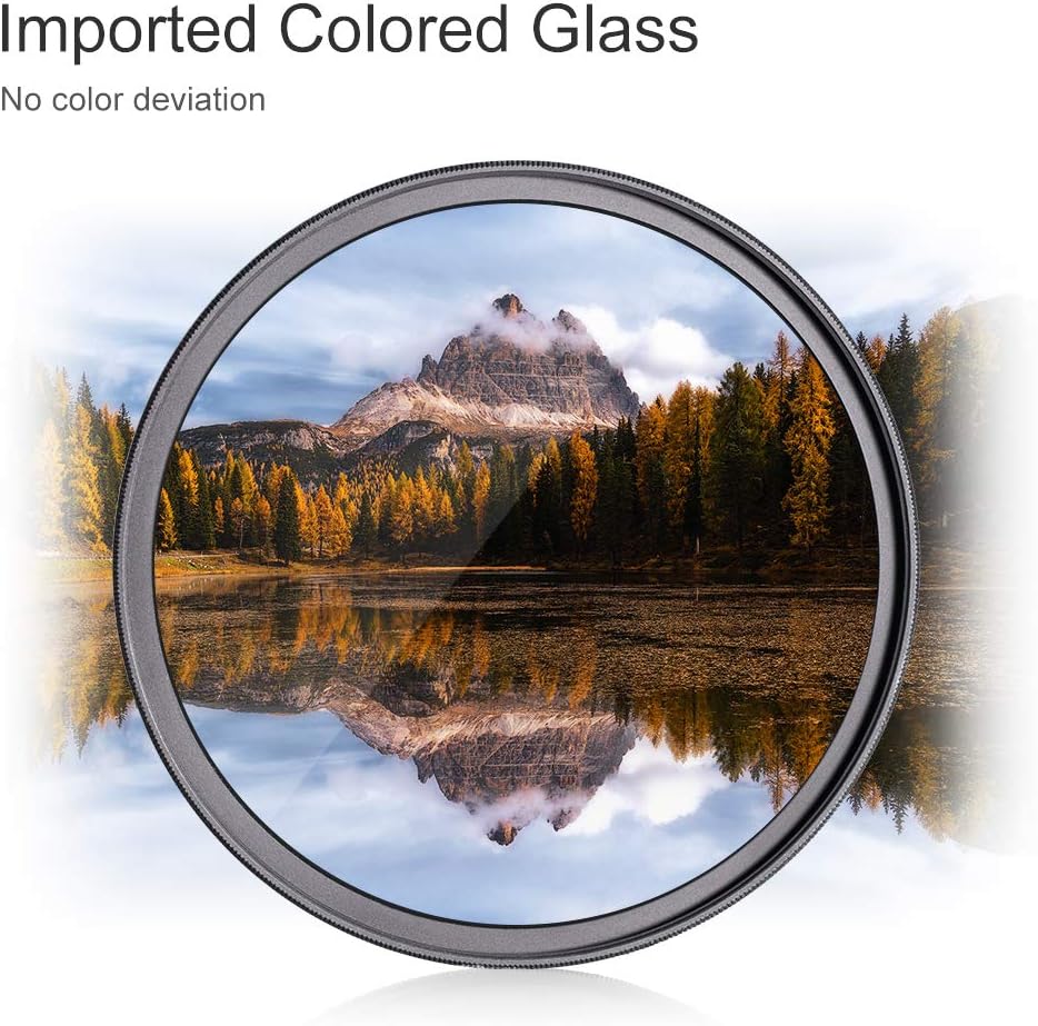 55mm Lens Filter Kit ND8 ND64 CPL Circular Polarizer Filter Set with Multi-Layer Coatings Pack of 2 W2689