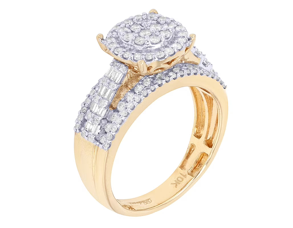 10K Yellow Gold Diamond Engagement Ring T312