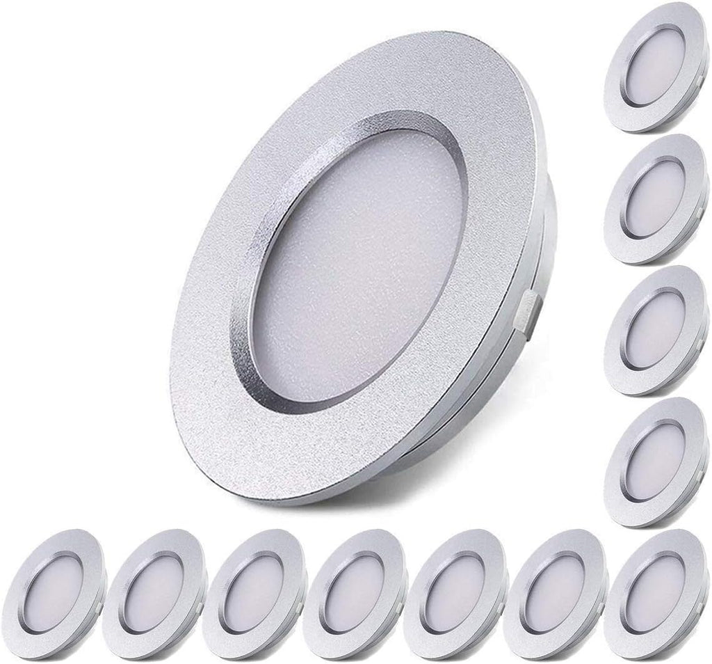 12V Waterproof Ultra-Thin LED Ceiling Light 3000K Warm White 12 Pack C7576